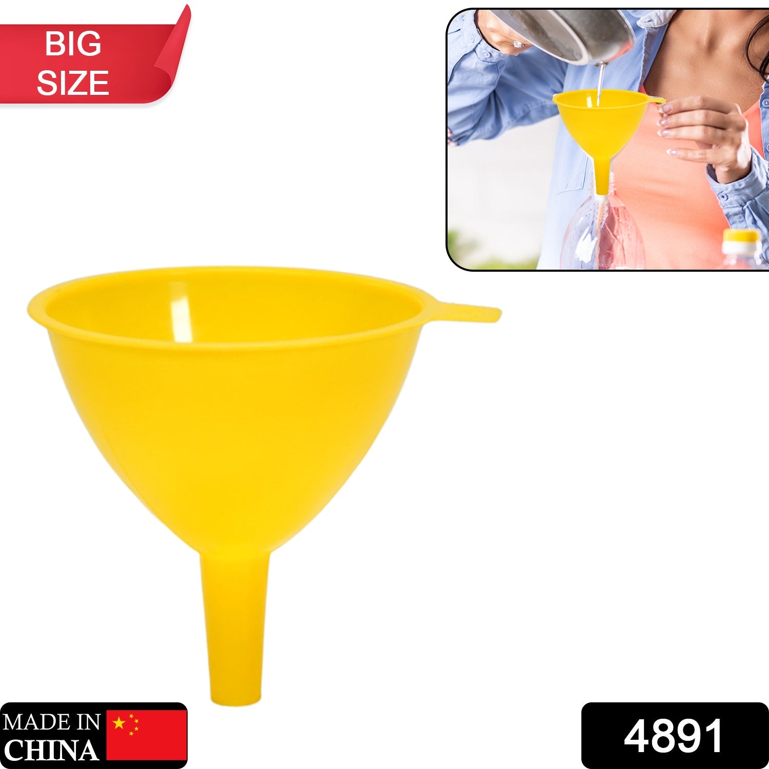 4891 Round Big Small Funnel for Kitchen DeoDap 4891 Round Big Small Funnel for Kitchen DeoDap